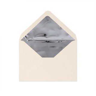 Paper Lined Envelopes Ivory + Silver Foil 114 x 162 mm (C6)